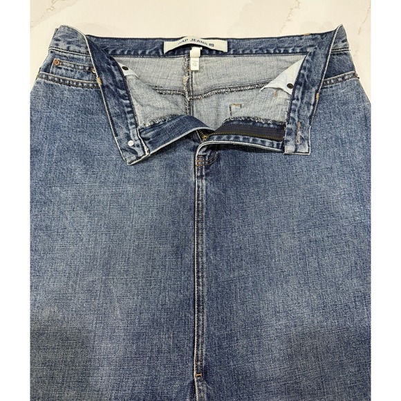 Vintage Gap Jeans Maxi Skirt Womens 14 Blue Medium Wash Y2K‎ 90s Boho Western - Picture 2 of 16